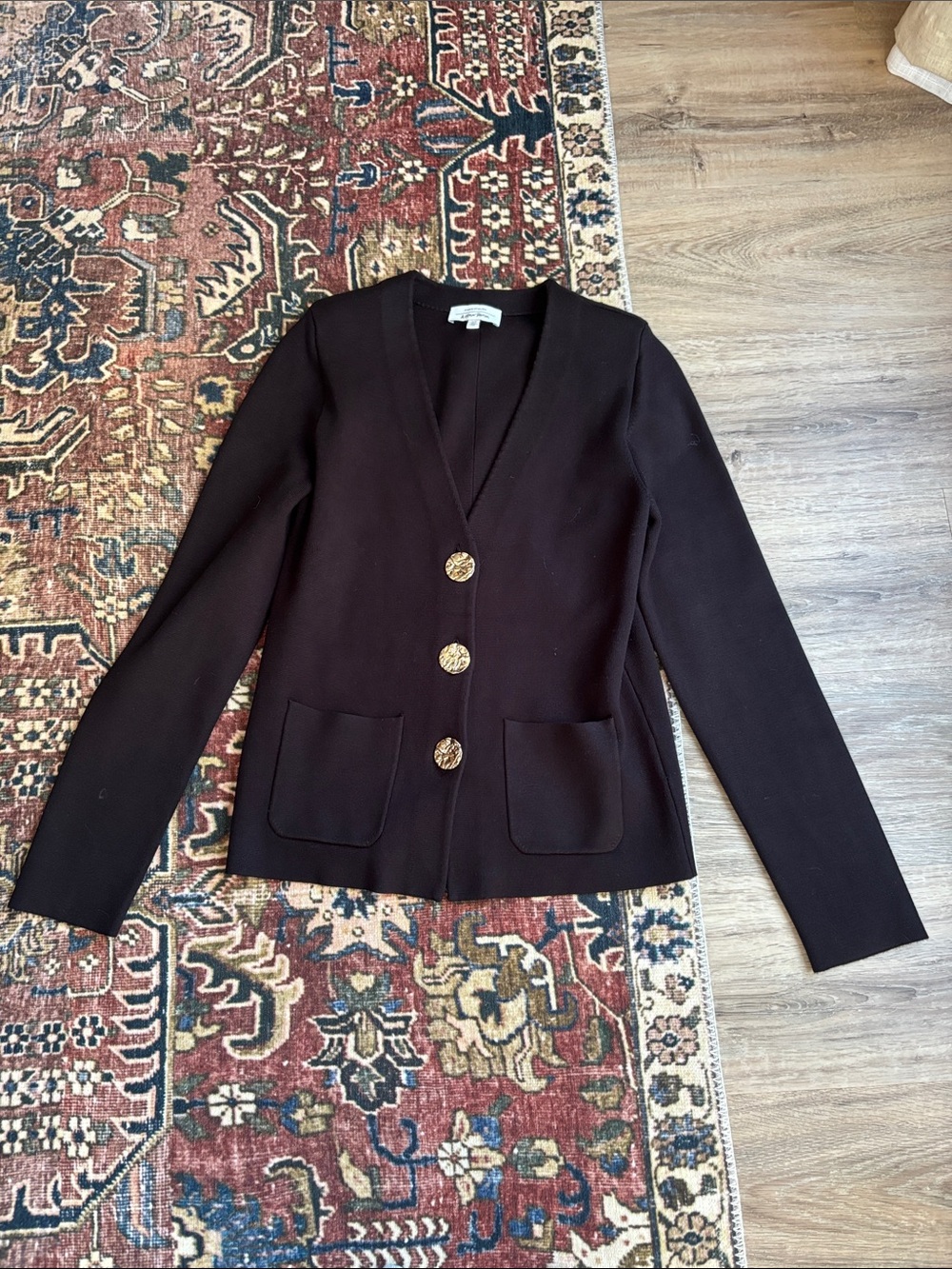 & Other Stories Black Blazer with Gold Buttons